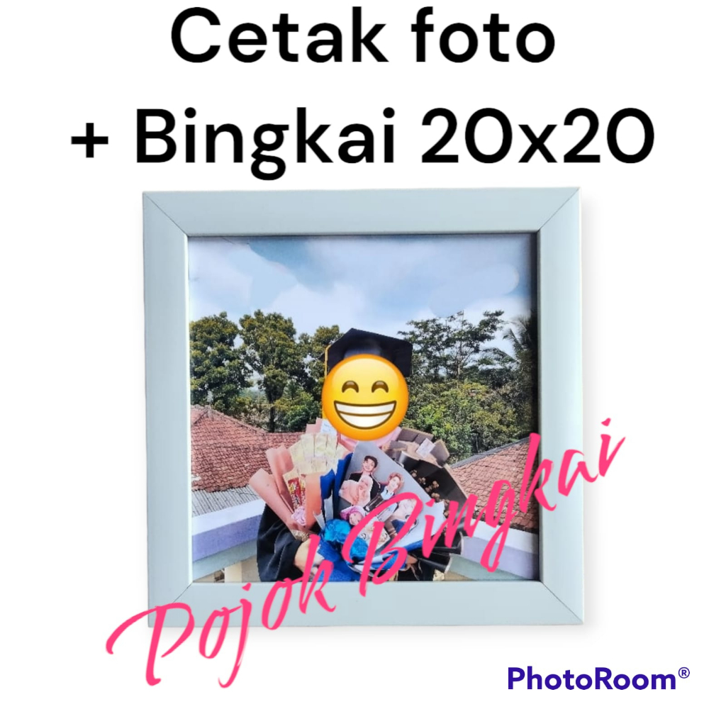 Cetak Foto Plus Bingkai Minimalis 8R 20x20 / Cetak foto + bingkai Minimalis 8R / cetak foto Minimalis / bingkai dan cetak foto