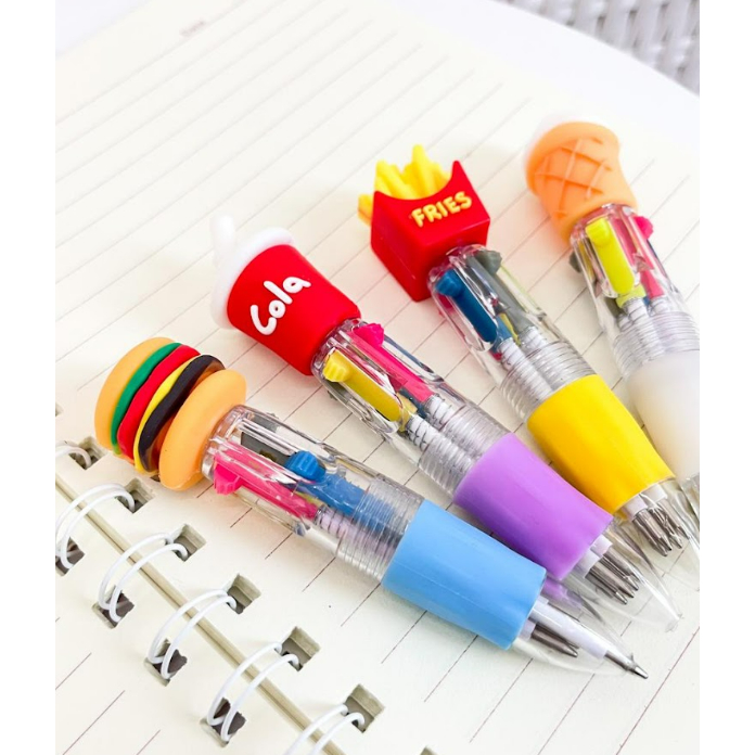 

PULPEN CETEK 4 WARNA BURGER COLA - FASTFOOD UNIK