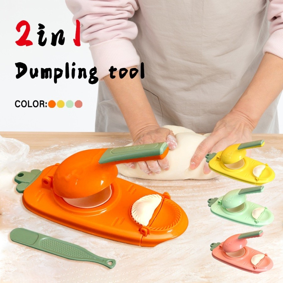 Cetakan  Press  Adonan  Kulit  Pangsit  Dumpling Handmade  Serbaguna 2in1