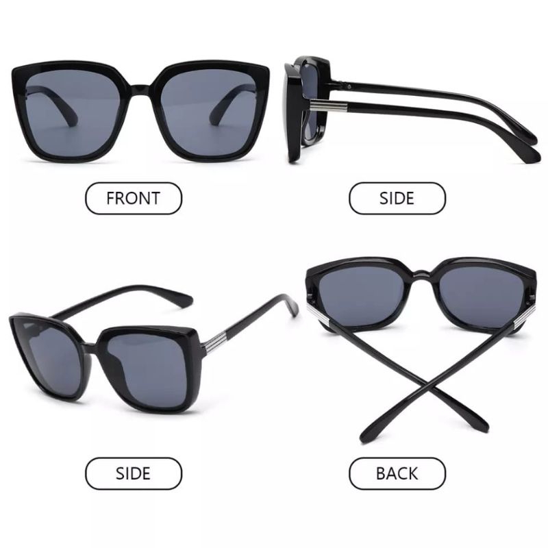 Kacamata Hitam UV Protection Fashion Wanita Pria Petak Sunglasses Cat Eye INS