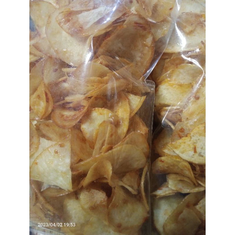 

Keripik singkong pedas manis balado bumbu jawa