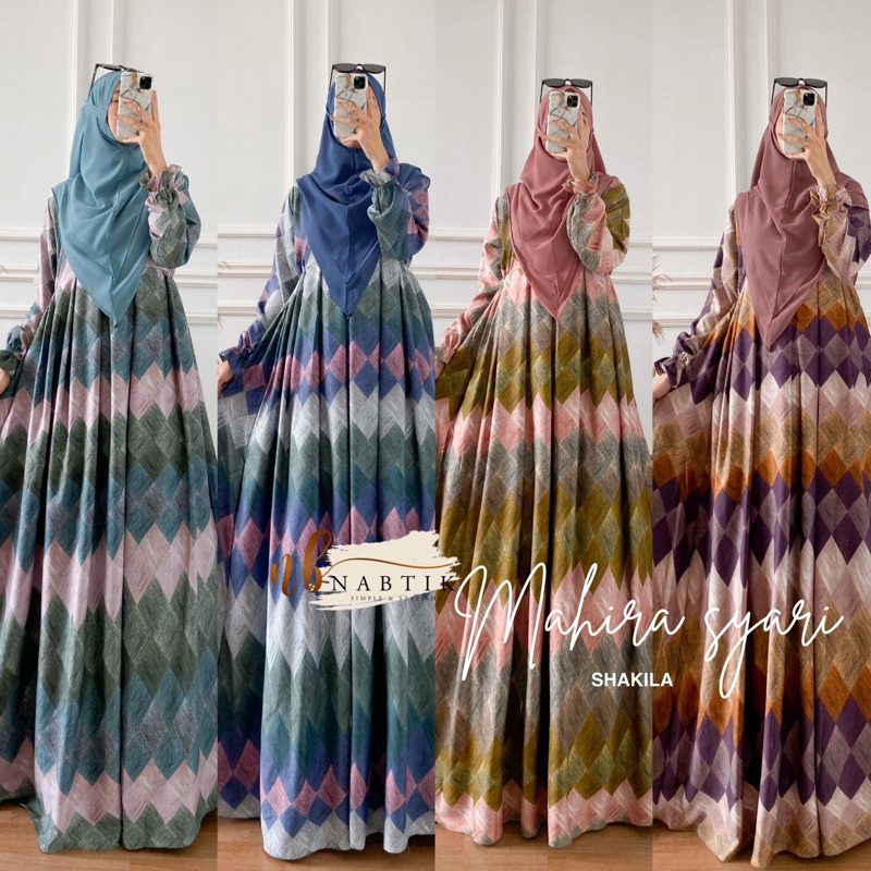 [REDAY STOK] CHIKA SYARI#3 #2 GAMIS MUSLIM SYARI Original produk by NABTIK