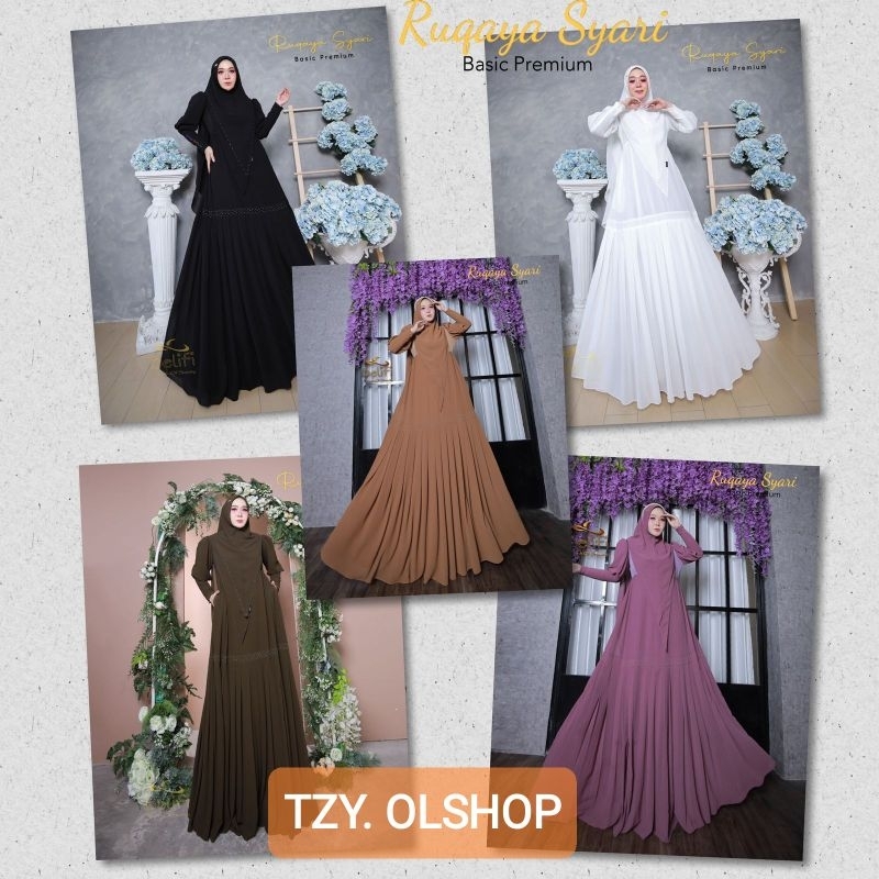 RUQAYA SYARI VOL 5 Gamis Syari original By BELIFI ✓ TZY. Olshop ✓