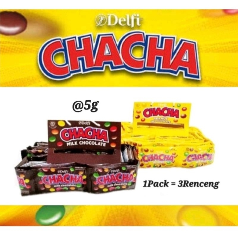 

Cha Cha Renceng - CHACHA Pack - Chacha Peanut Kacang Milk Chocolate Coklat - Coklat Delfi