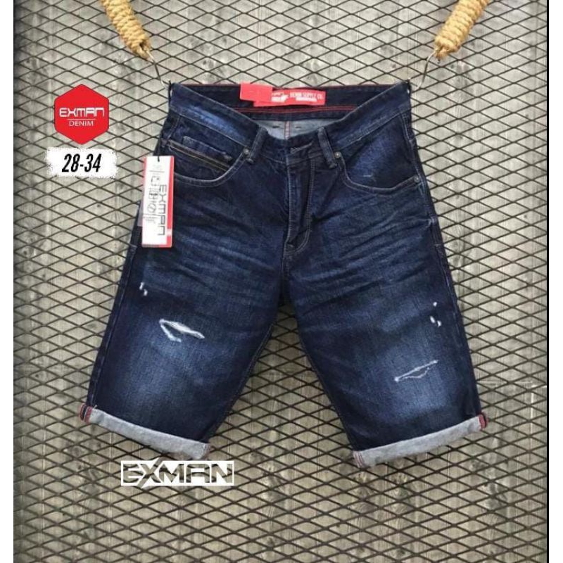 promo celana jeans pendek premium exman denim