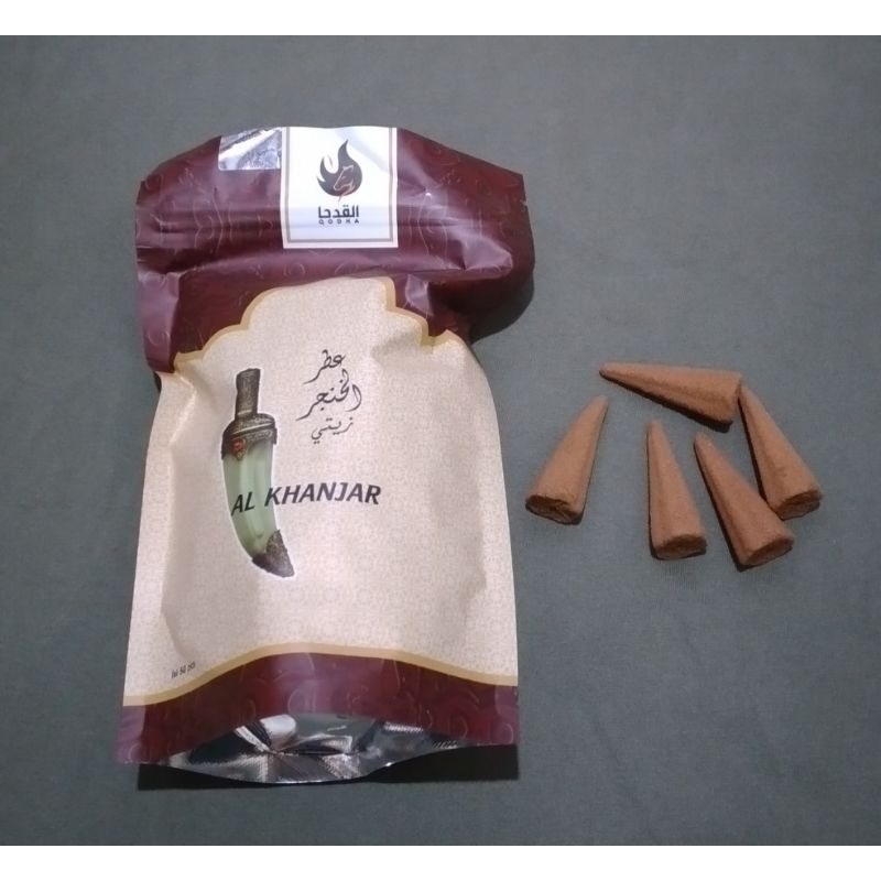 BUKHUR KERUCUT AROMA ( AL KHANJAR ) HARGA PER'PACK ISI 50 BIJI BUKHUR DI DALAMNYA