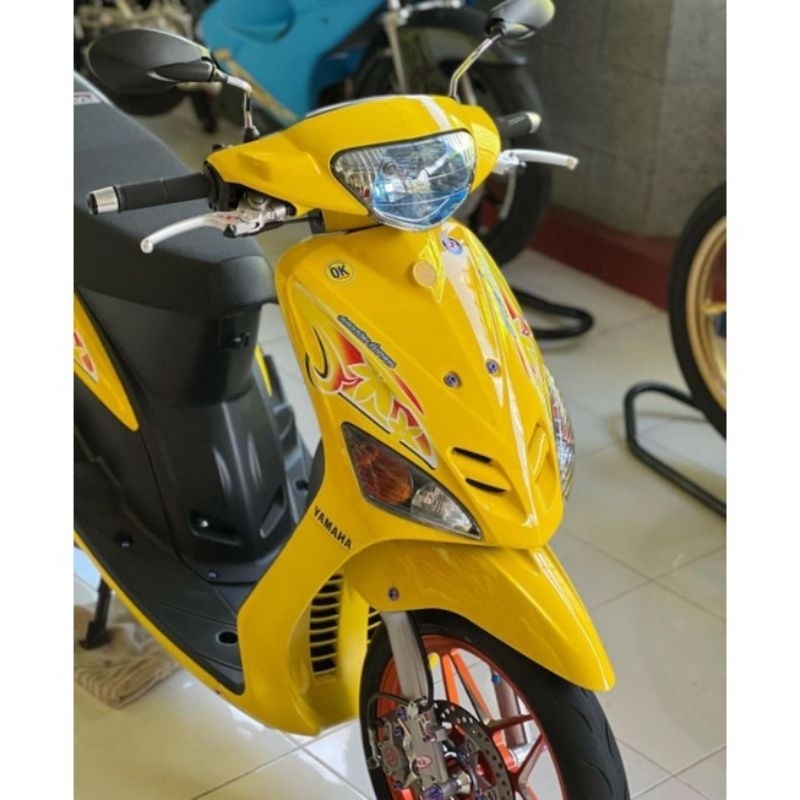 STRIPING ORI YAMAHA MIO sporty 2004 LIS STICKER DECAL STANDAR MIO bunga 2005 kuning