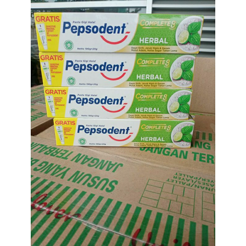 Pepsodent pasta gigi HERBAL action 123 190g+20g(bonus)