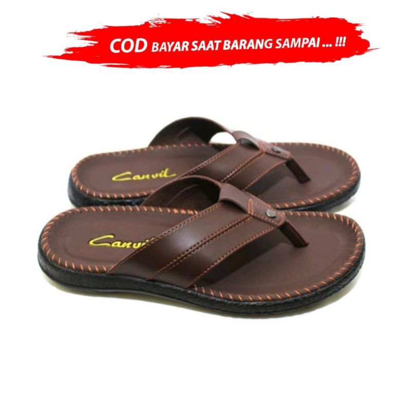 Sandal japit pria canvil terbaru/sandal japit pria terbaru