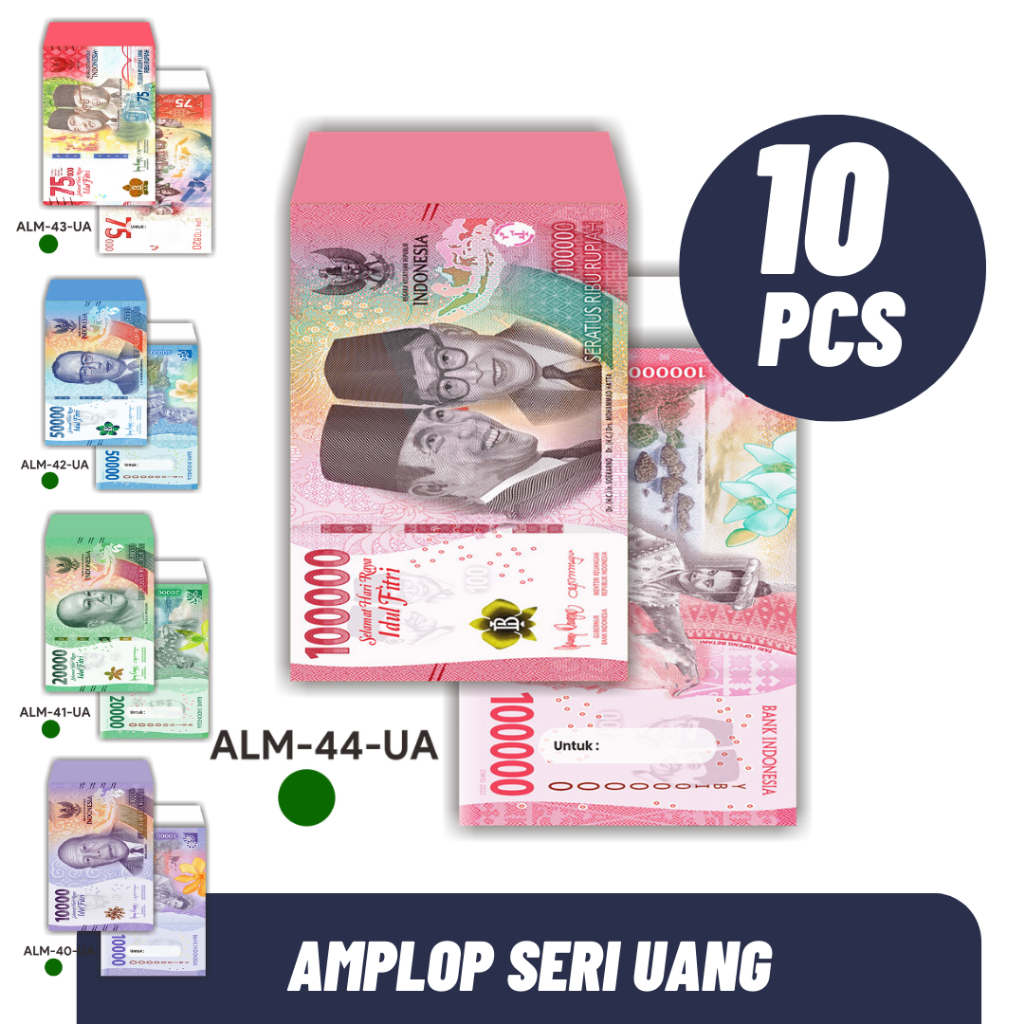 

10 PCS AMPLOP LEBARAN MEDIUM TEMA UANG