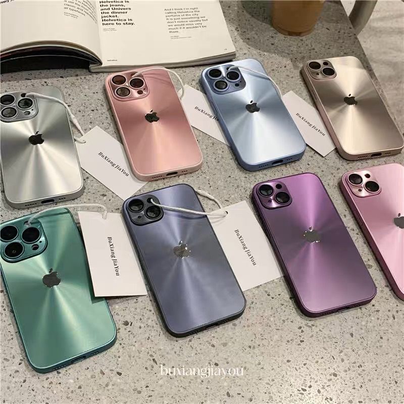 Aurora Case + Lens Guard IPhone 11 12 13 14 PRO MAX Hard Soft Fuze Fashion Casing