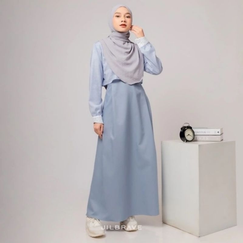JILBRAVE | Saerin Dress - Jilbrave Official Shop | Faezia Official Shop | Dress Baju Gamis populer k