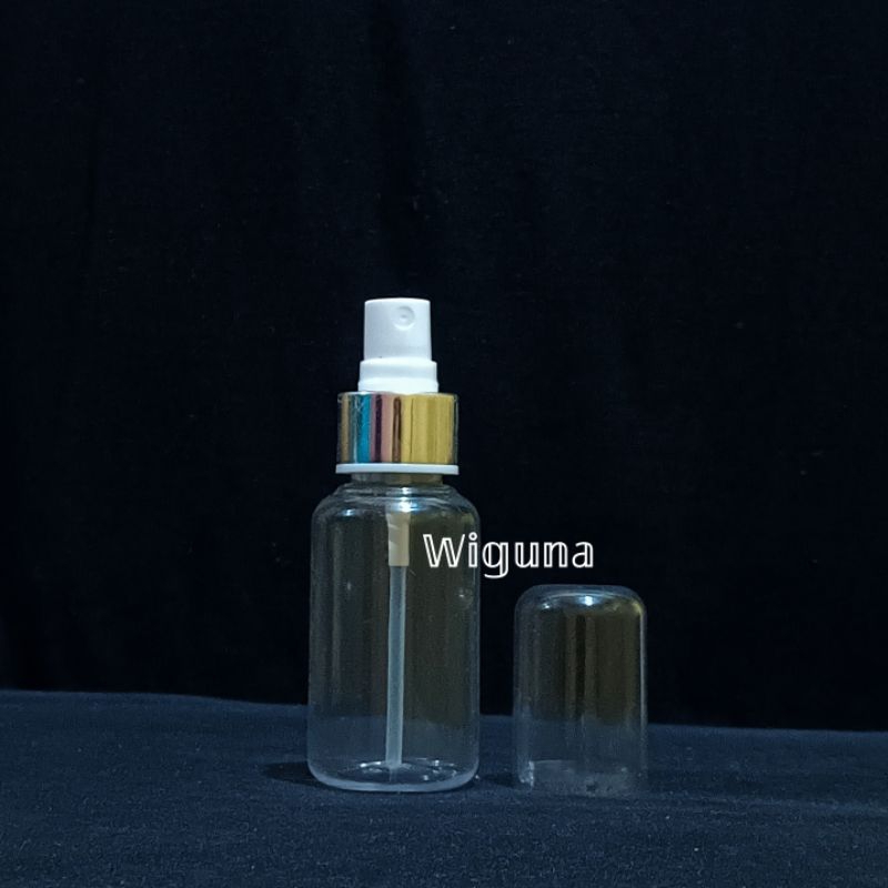 Botol Spray 70 ML Natural Tutup Almunium Silver / Botol Tubular 70ml