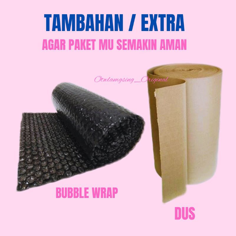 

TAMBAHAN EXTRA BUBBLE WRAP DUS KARTON AMAN SAFETY