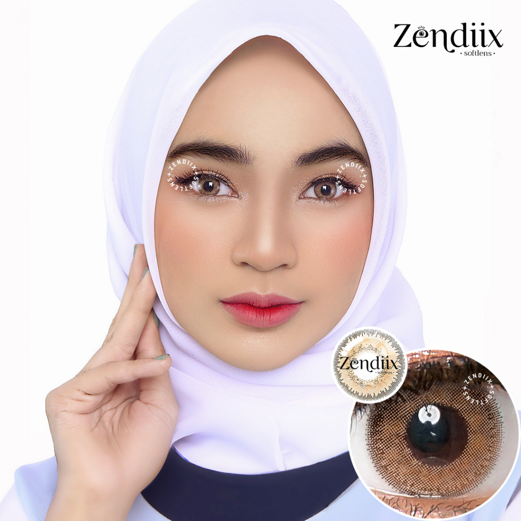 Softlens MINI SHEER Warna BROWN 14.2mm Normal Beda Minus