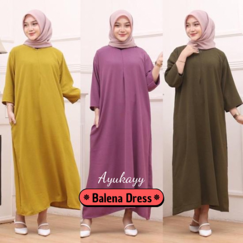 Balena Midi Dres Kaos Dres Polos Kekinian