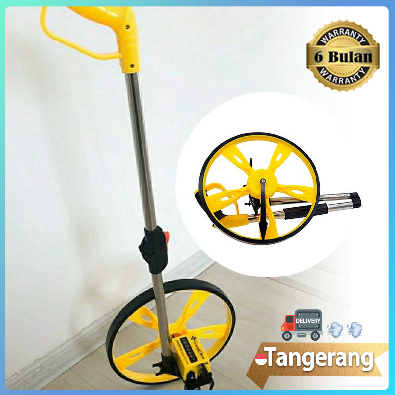 9999 Meter Roda Pengukur Meteran Meteran Dorong Roda Measuring Wheel 1 Roda Meter Display DIGITAL