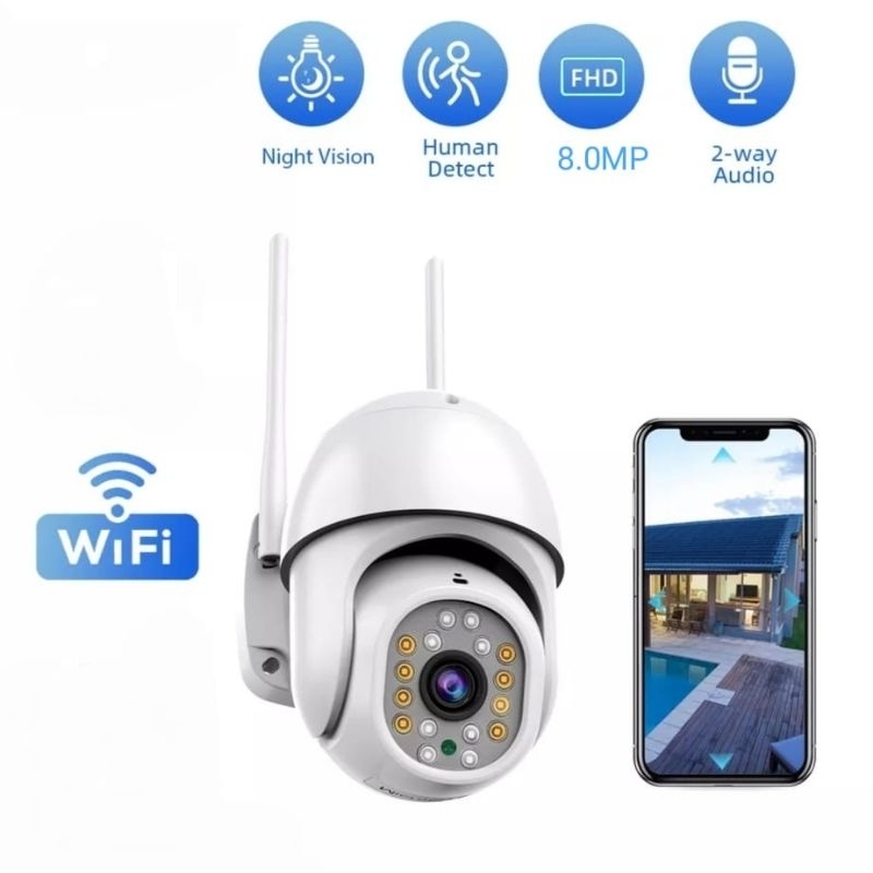 IP CAMERA 8.0MP OUTDOOR YOOSEE PTZ SPEED DOME OUTDOOR WIFI CCTV WIRELESS FULL HD 1080P WATERPROOF NIGHT VISION