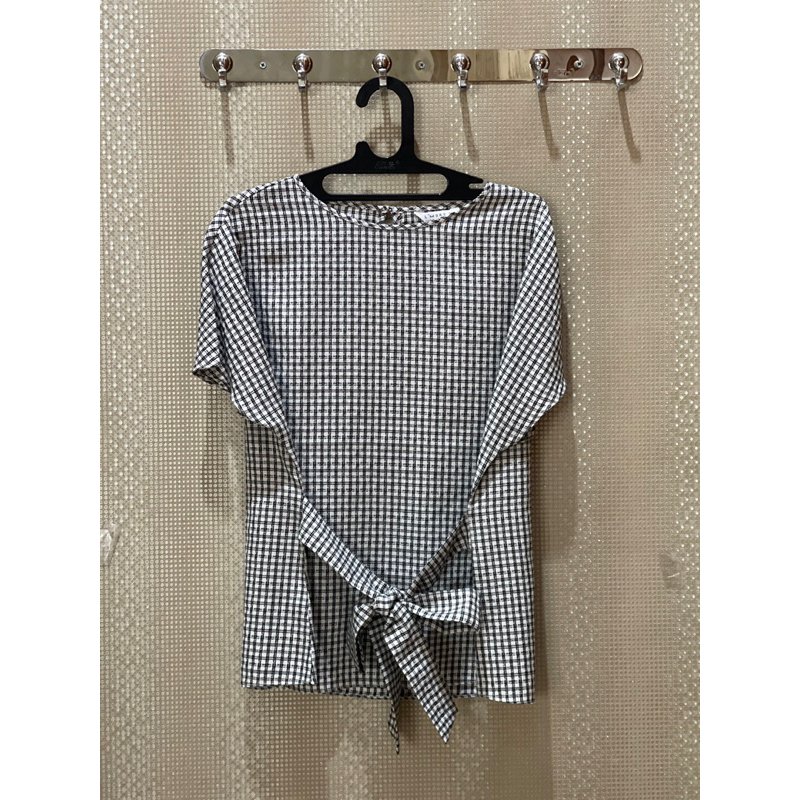 L’More Lmore Pakaian Wanita Blouse Top Ribbon Shirt