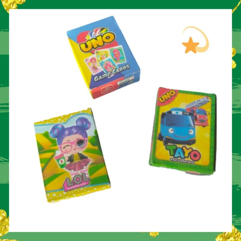 Mainan anak kartu UNO besar karakter
