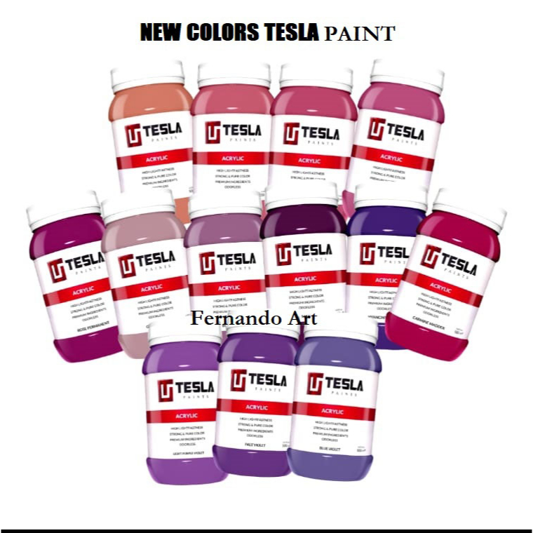 

New Colors Acrylic Tesla Paint @250ml / Warna Baru Cat Akrilik Tesla @250ml