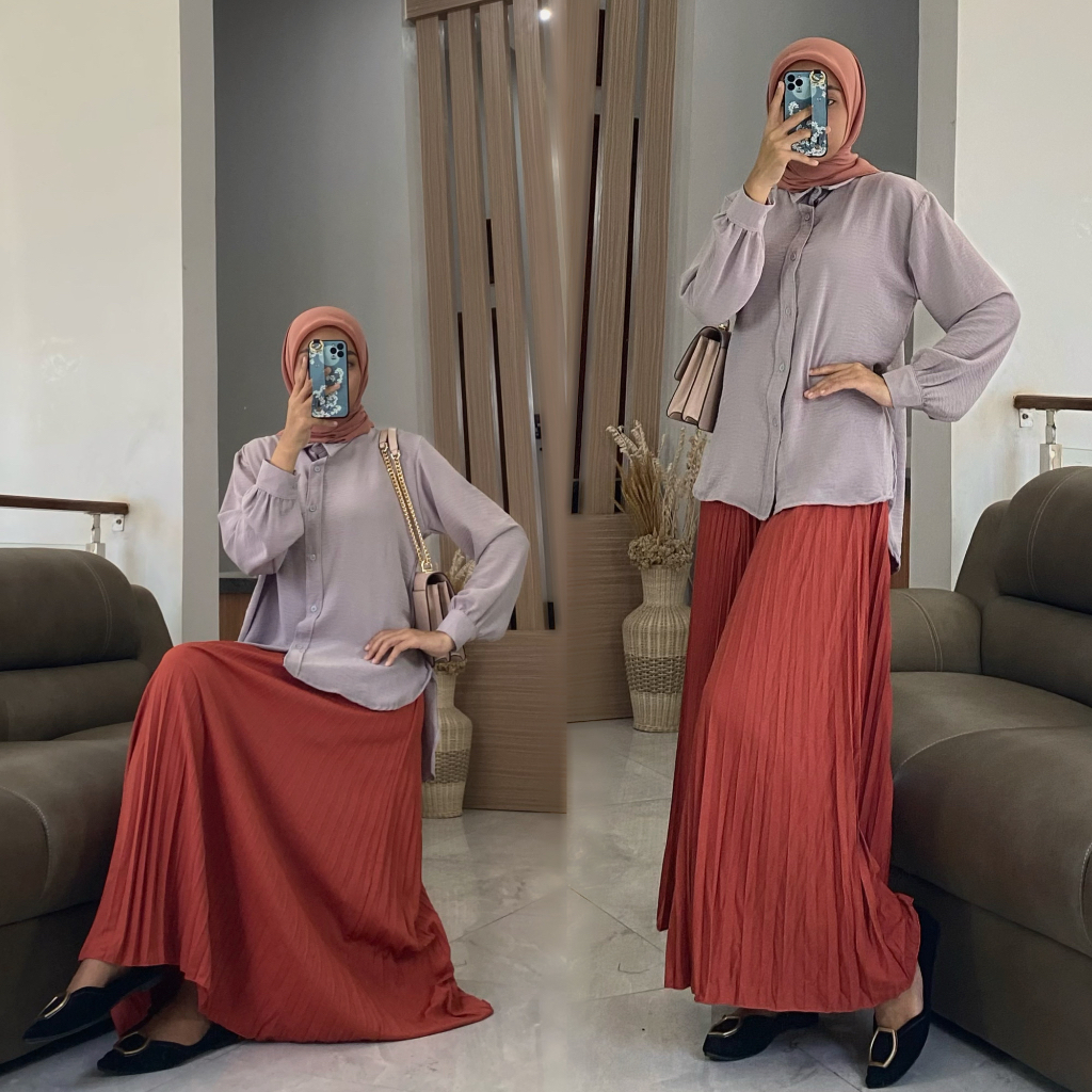 KIRANI blouse by ZALFA OUTFIT /blouse airflow polos