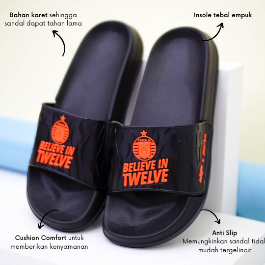 1023M-X1 - PORTO X PERSIJA Sandal Pria dan Remaja Exclusive Selop Flip Flop Anti Slip Terbaru