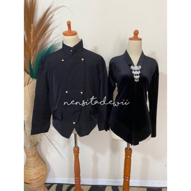 Beskap Solo (Polos) + Kebaya Kartini, Nuansa Hitam