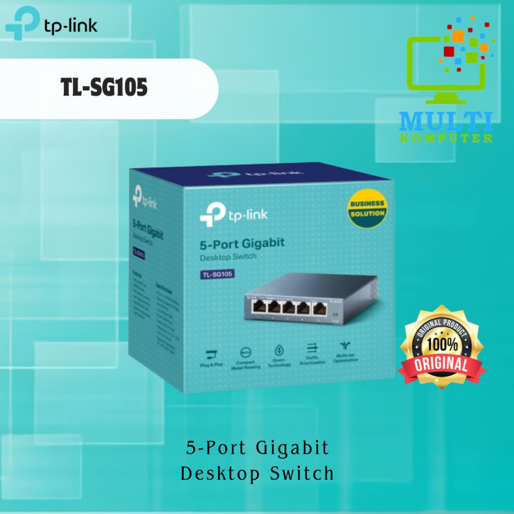 TP-Link TL-SG105 TPLink 5 Port Gigabit Desktop Switch Steel Case