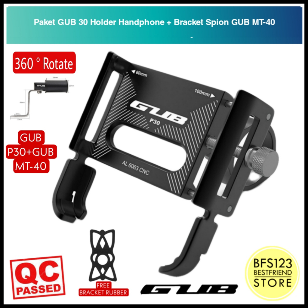 GUB P30 Holder Handphone + Bracket Spion GUB MT-40 Original