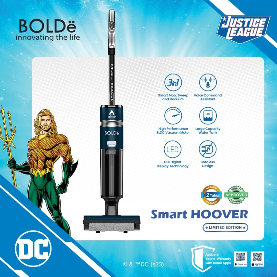 BOLDe SMART HOOVER AQUAMAN EDITION - Cordless Vacuum Voice Command Assistant