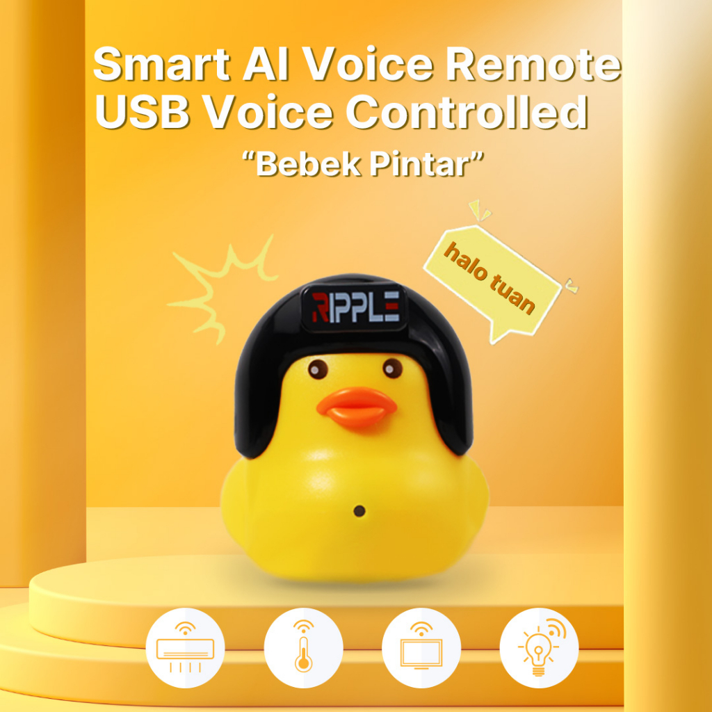 (Flash Sale) Ripple Bebek Pintar R1 USB Smart AI Remote TV AC Night Lamp