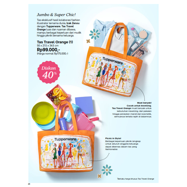 Tupperware Tas Travel Orange Promo April 2023