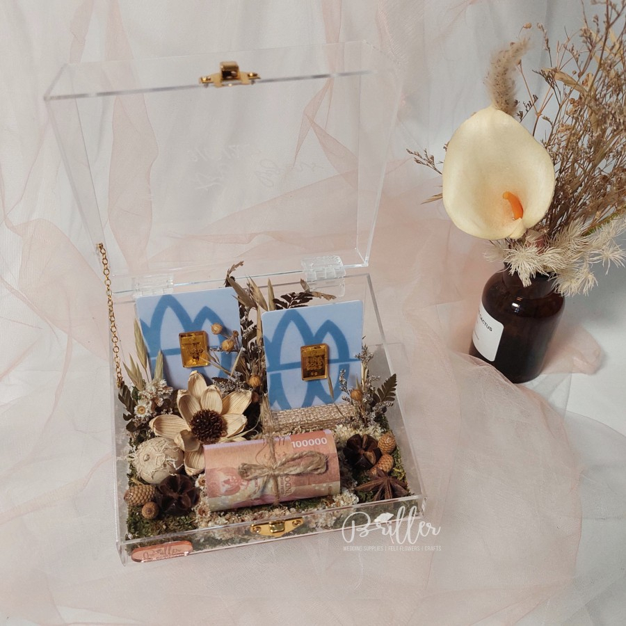 Mahar Box Logam Mulia dan Uang | Wedding Ring Box - Seri Avra