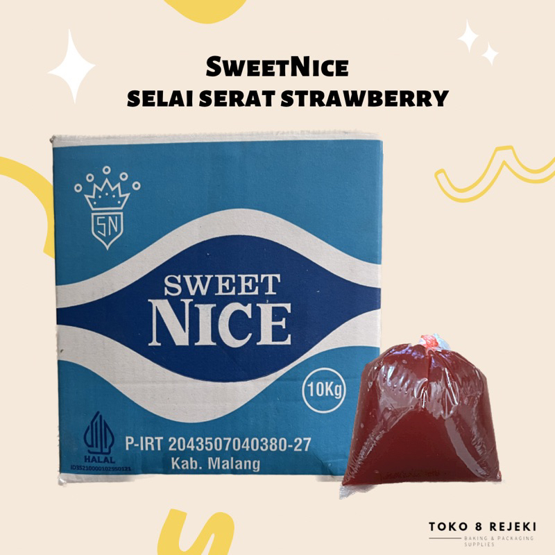 

Selai Serat Strawberry SWEETNICE 250 gr