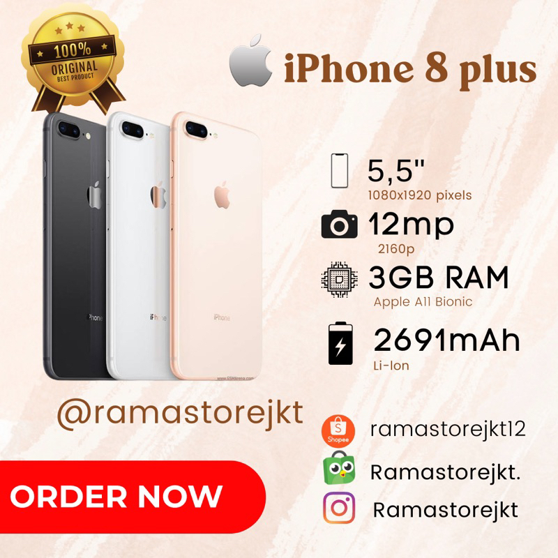iphone 8plus 64gb gold iBox