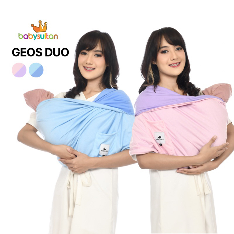 Gendongan Bayi GEOS DUO 2 Lapis Twotone Instan Premium babysultan