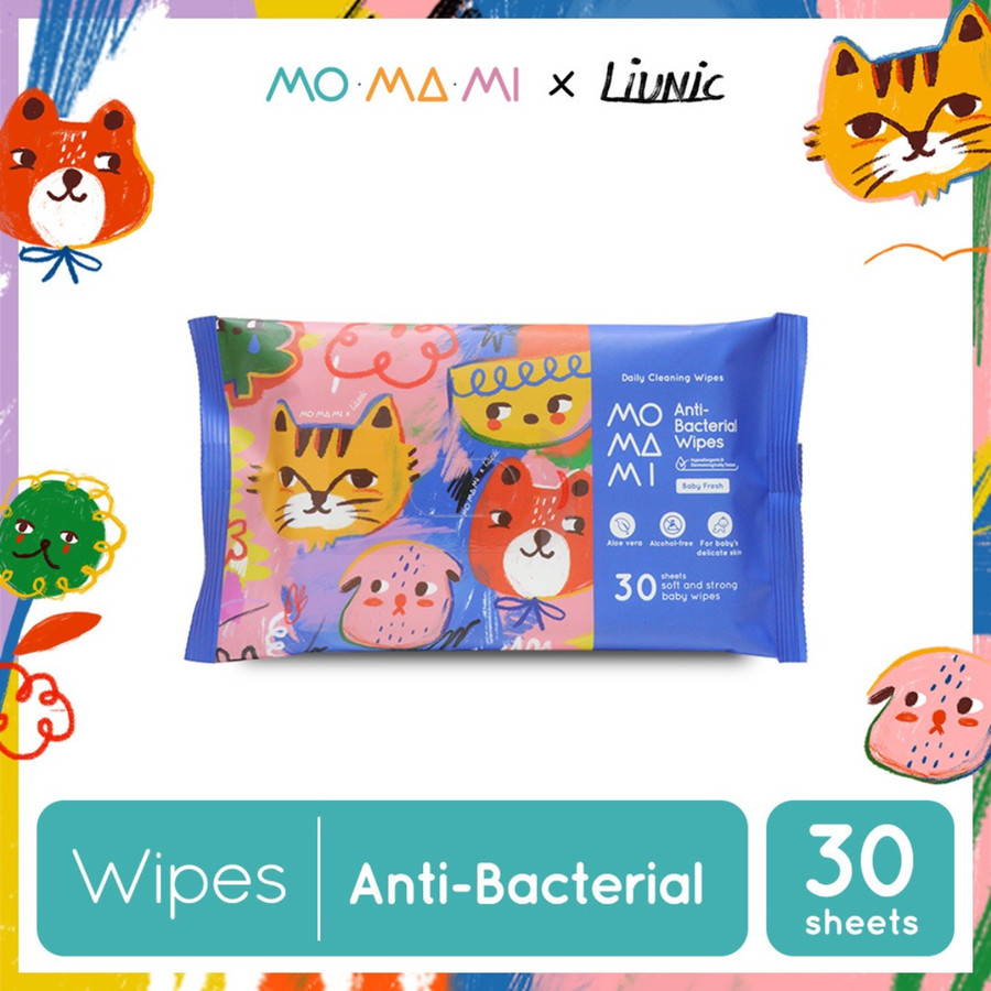 Momami x Liunic Anti Bacterial Wipes 30's