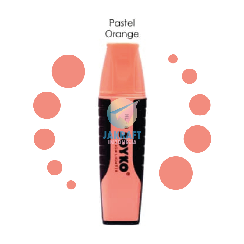 

(1 Pcs) Highlighter Marker Penanda JOYKO HL-8 Warna Jingga Orange Pastel