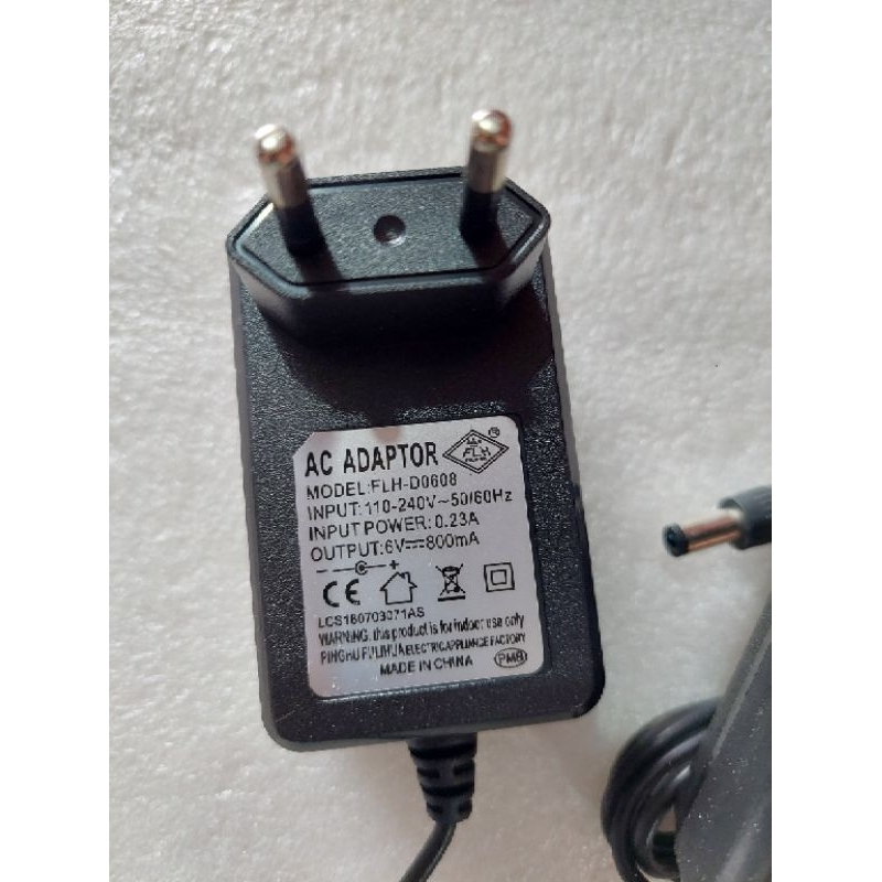 BATERAI CHARGER AKI PMB ORIGINAL 6V800mA CASAN AKI