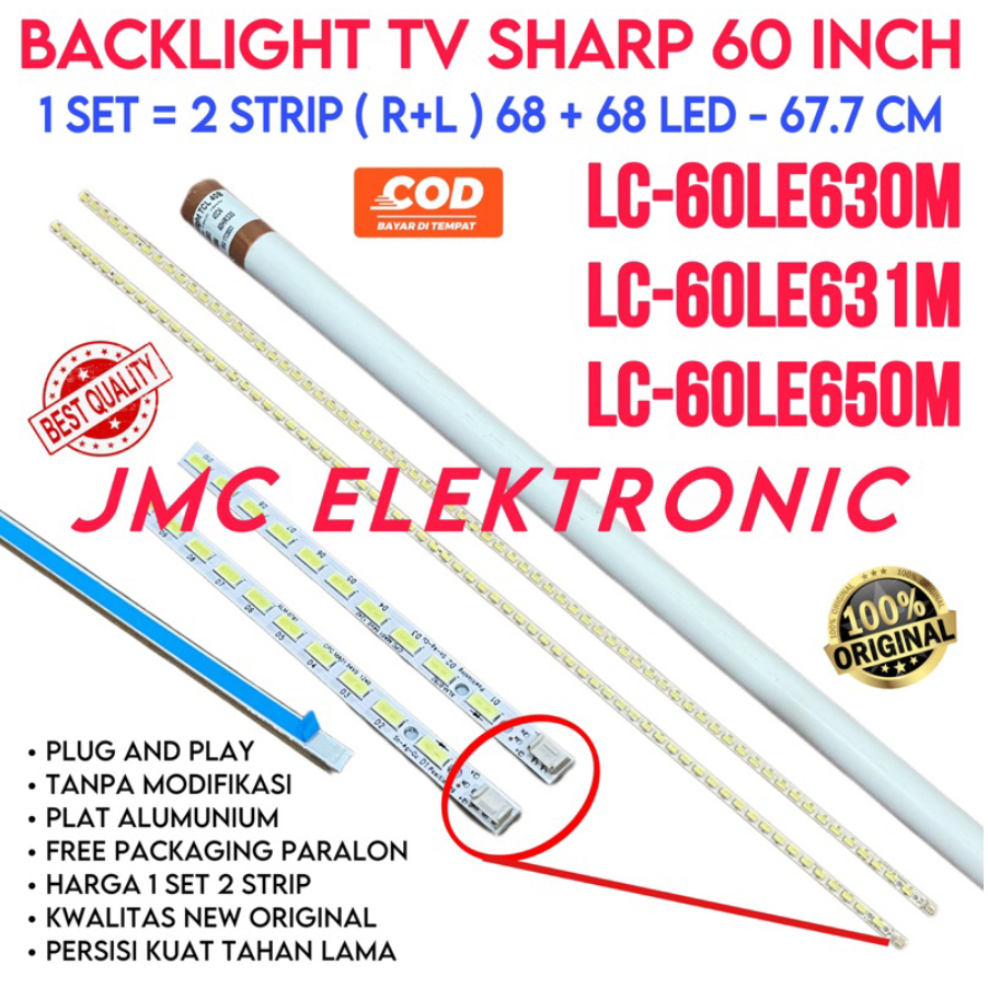 BACKLIGHT TV LED SHARP 60 INCH LC60LE630M LC60LE631M LC60LE650M LC-60LE630M LC-60LE631M LC-60LE650M 