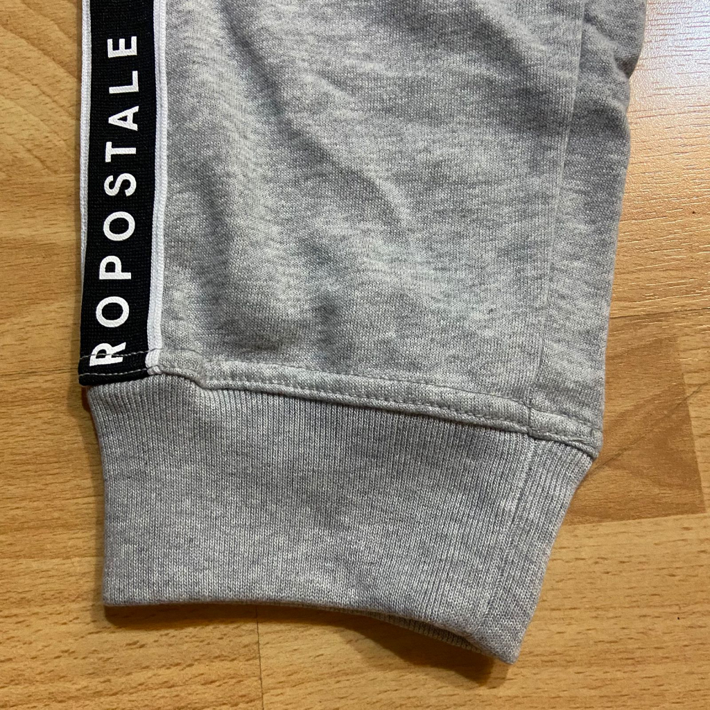 AEROPOSTALE Men Joggers Sweatpants Pria High Quality Fleece Original Cotton Grey Striped Hype