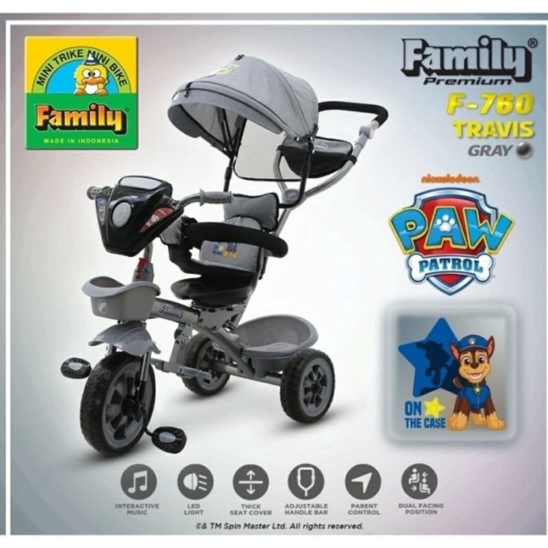 Sepeda anak Roda Tiga Family Travis F 760