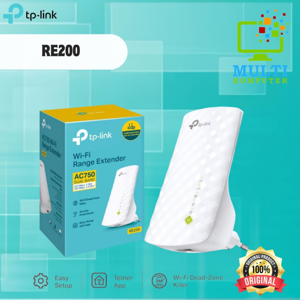 WiFi Range Extender TP Link RE200 - TPLink RE 200 AC750 Dual Band