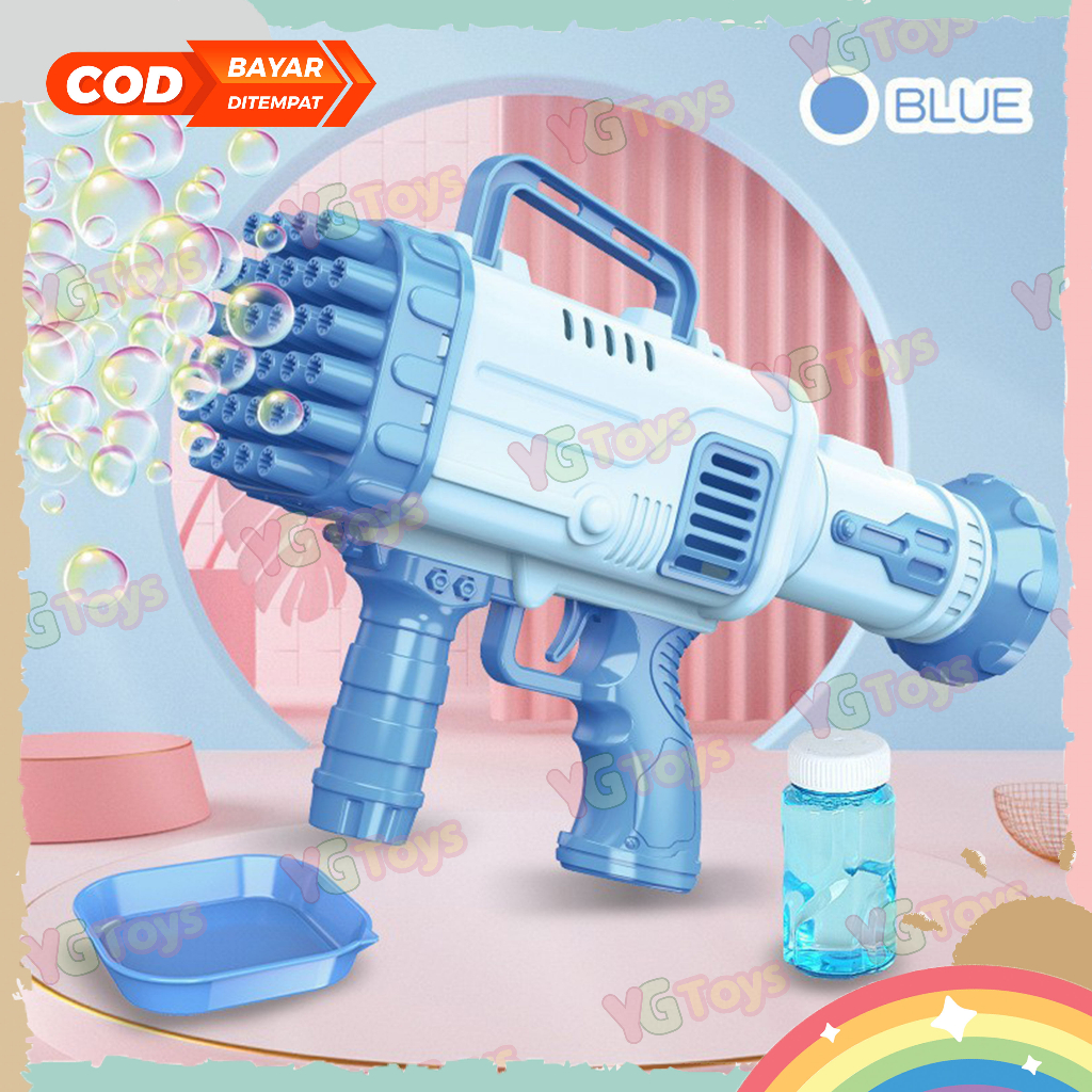 YGtoys Mainan Bubble Gun Bazoka JUMBO 32 Hole Rocket Launcher BESAR Gelembung Sabun Tembakan Balon Gatling Anak Elektrik Edukasi Edukatif