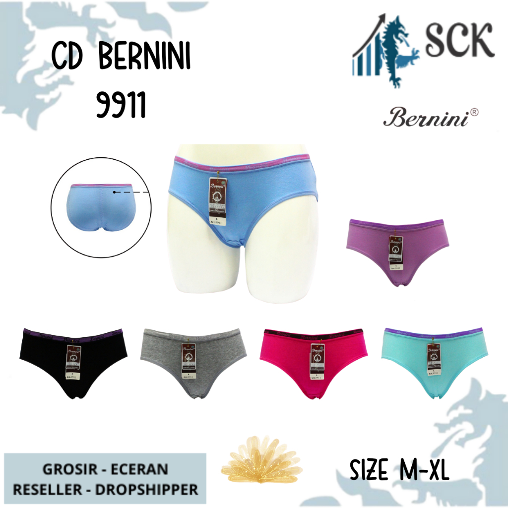 CD Wanita BERNINI 9911 KARET ELASTIS model Mini / Pakaian Dalam Seamless Perempuan - sckmenwear GROSIR