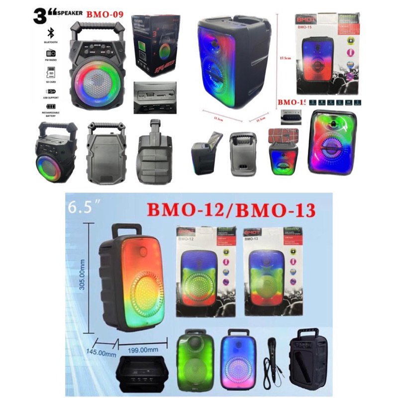 SPEAKER BLUETOOTH SERI BMO / SPEAKER WIRELESS / SPEAKER MUSIC BLUETOOTH