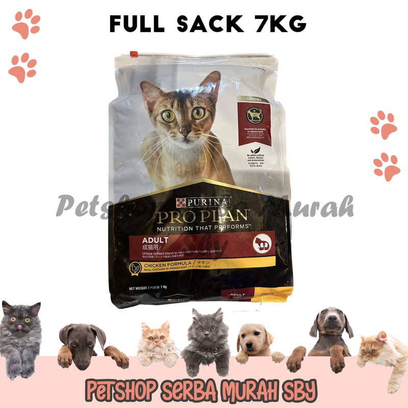 WAJIB TANYA STOCK!! Pro Plan Chicken Formula Adult Full Sack 7kg