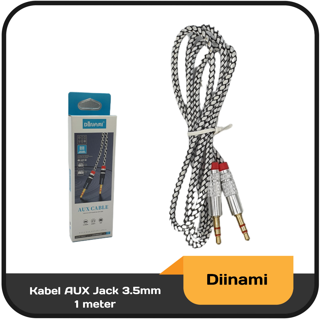 Kabel Audio/Kabel AUX Jack 3.5mm Diinami