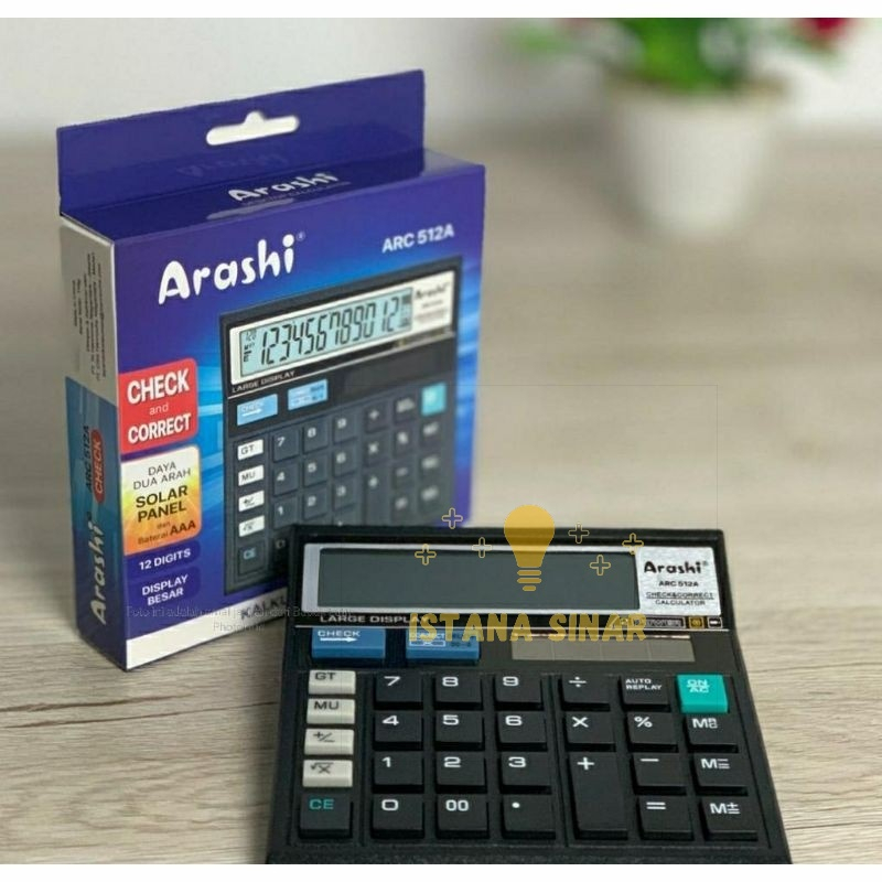 Calculator / Arashi Kalkulator ARC 512A / 12 Digit / Check Correct